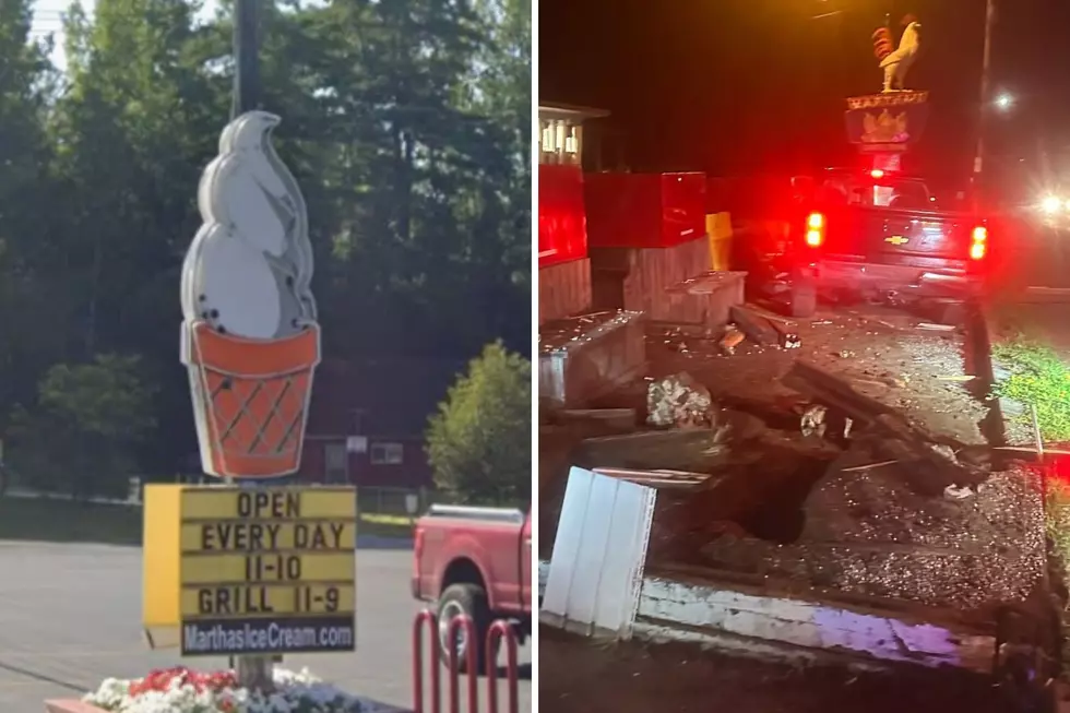 Driver Arrested After Running Over Martha’s Dandee Creme Neon Ice Cream Cone Sign