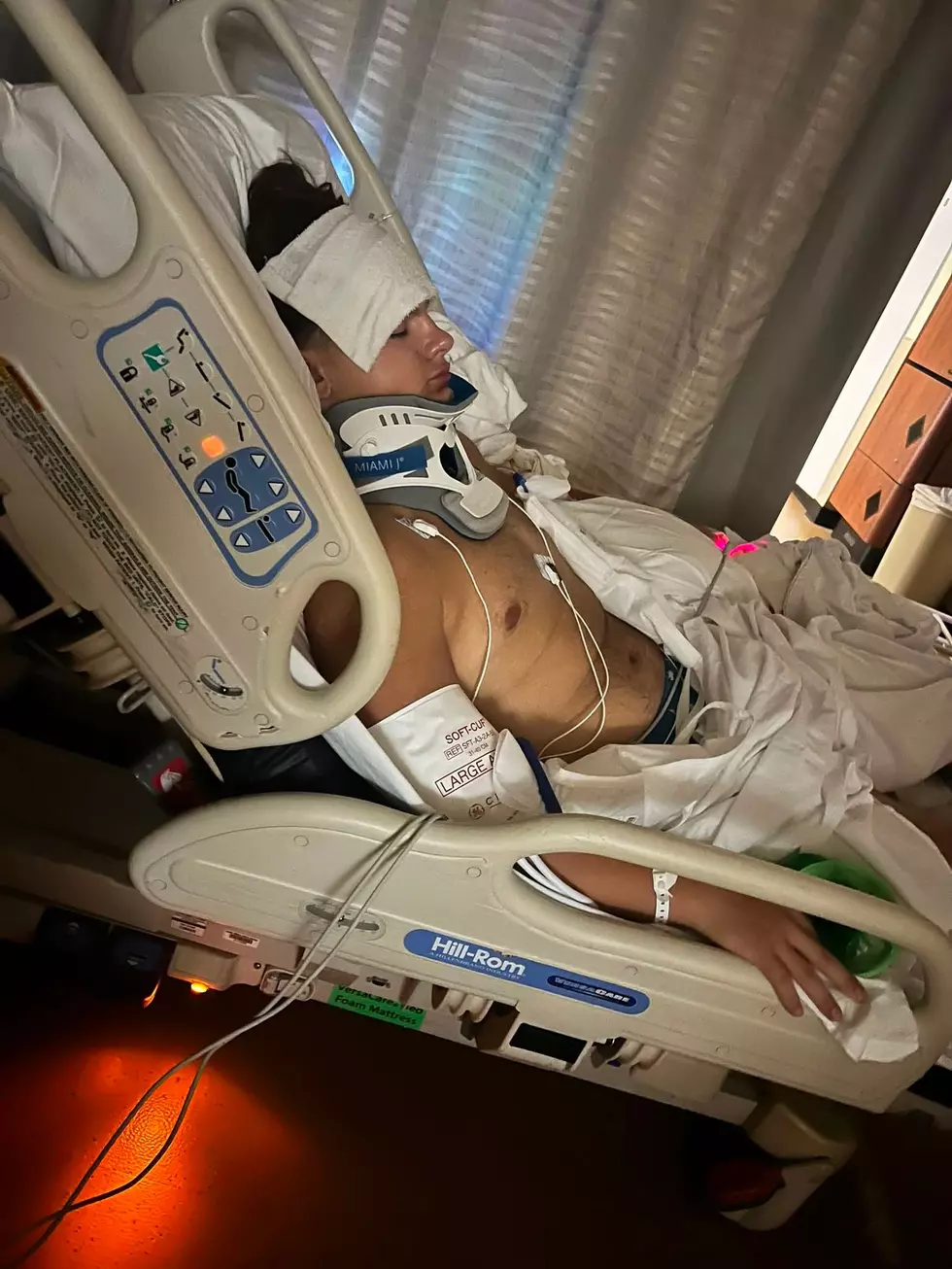 Austin sadly has a long road to recovery, according to the GoFundMe page set up by friends of the family. Photo: Heather Mason Facebook