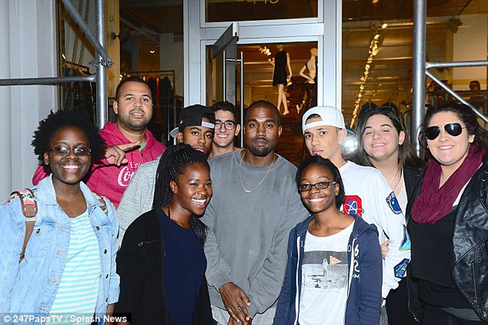 Kanye West Stops And Takes Pictures With Fans In New York City XXL