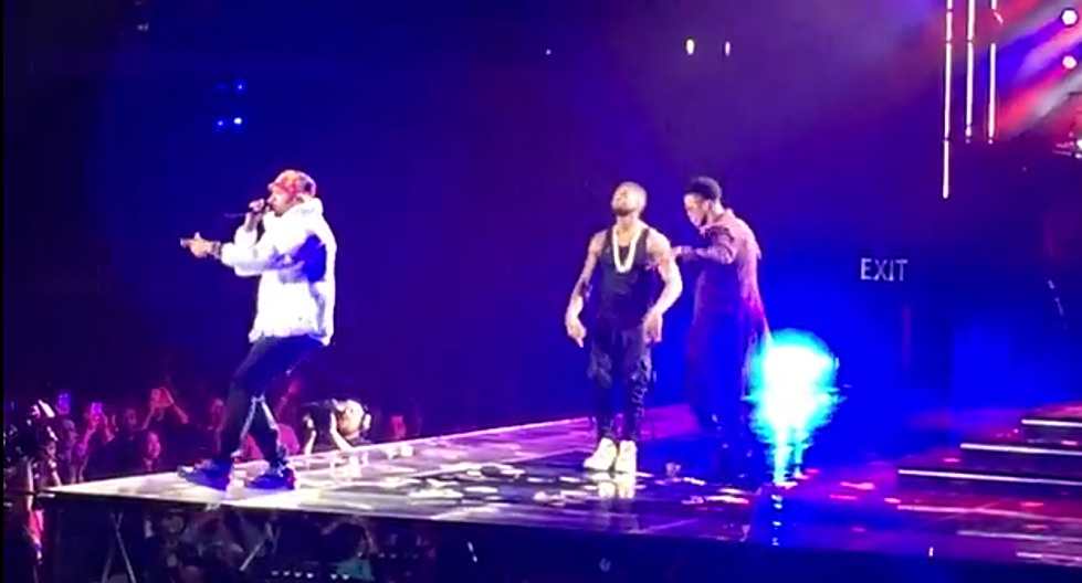 Usher Brings Out August Alsina And Chris Brown in L.A.