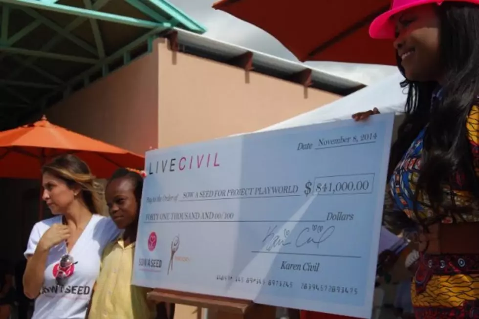 Karen Civil Donates $41K To Build A Playground In Haiti