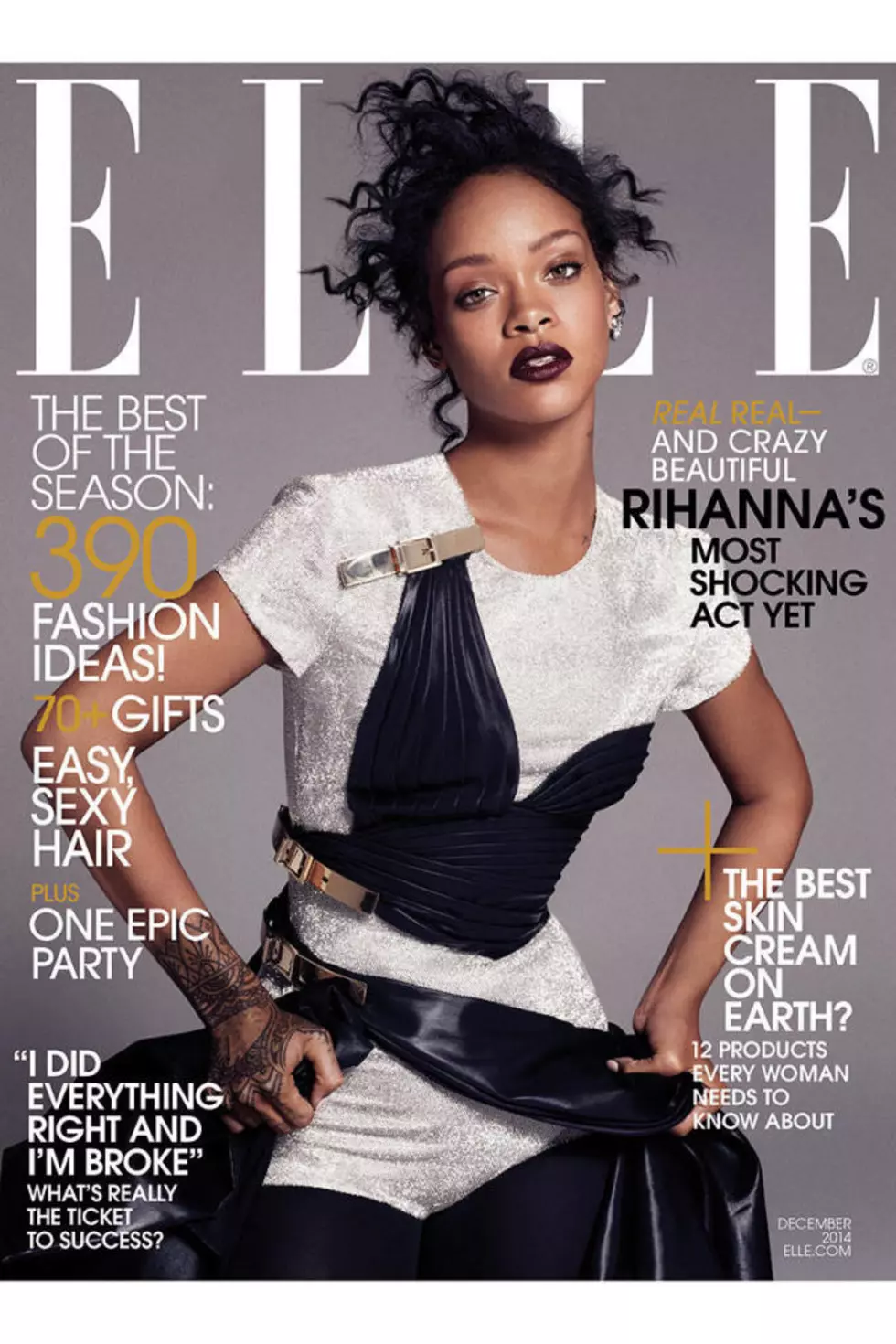 Rihanna Looks Very Hot On The Cover Of &#8216;Elle&#8217;