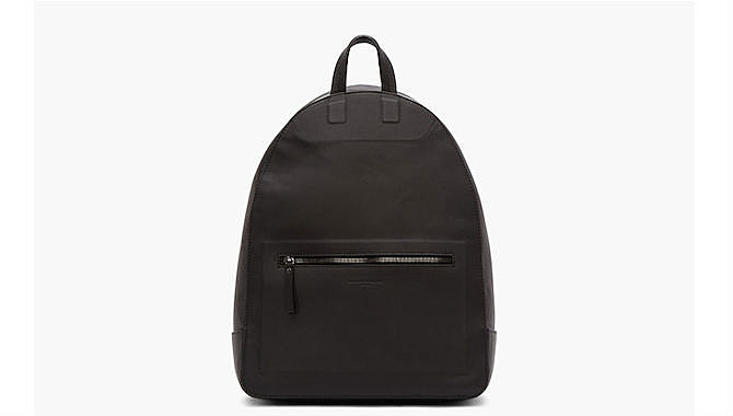 Maison Martin Margiela Black Matte Leather Backwards Backpack - XXL