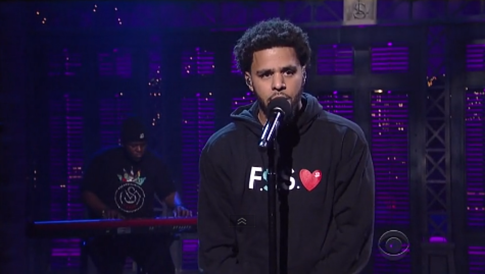 J. Cole Performs “Be Free” On ‘Late Show With David Letterman’