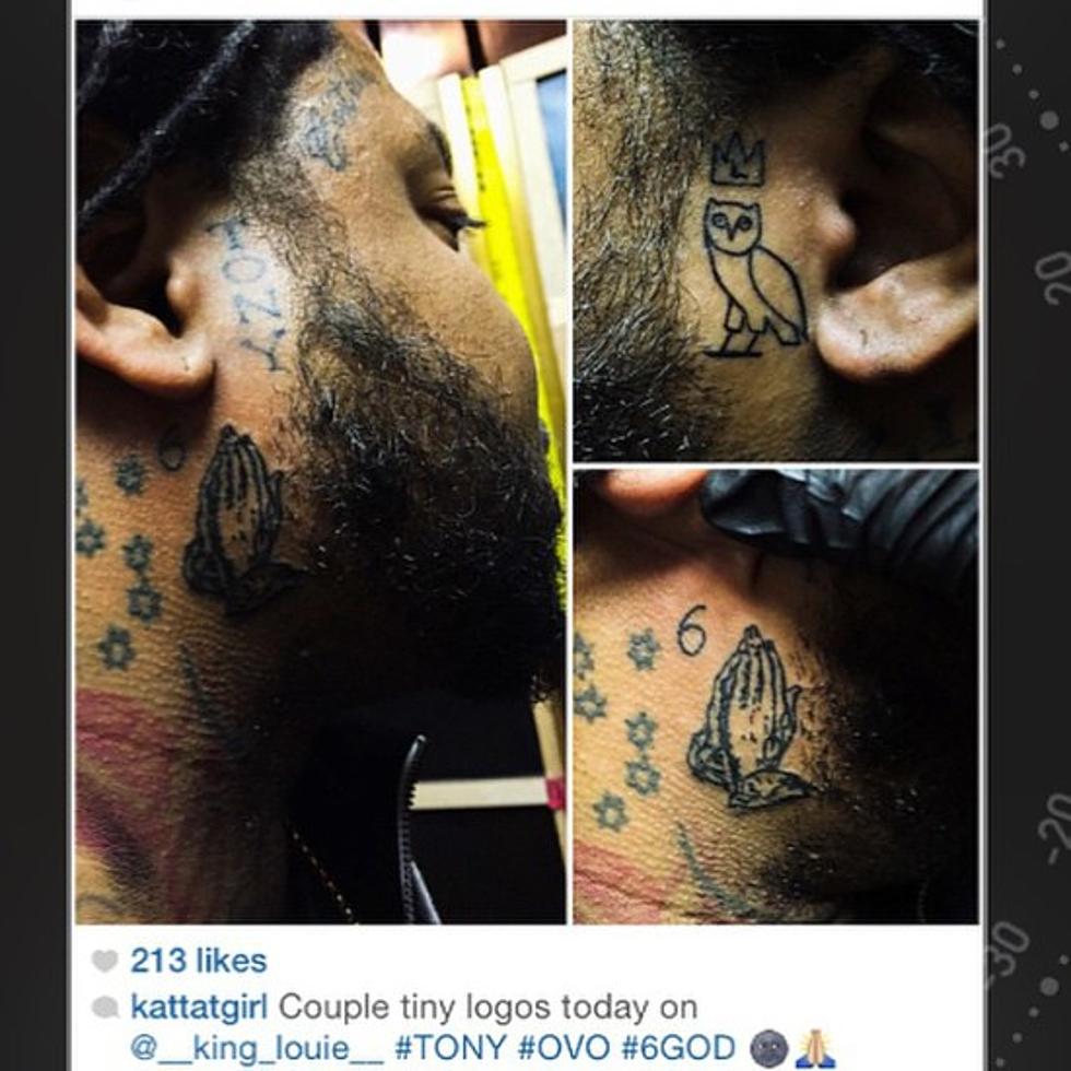 King Louie Gets Two Drake-Related Tattoos