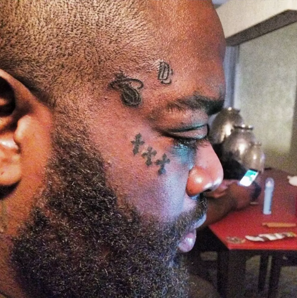 Rick Ross Gets The Miami Heat’s Logo Tatted On His Face