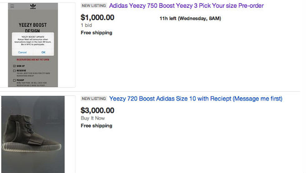 New Yeezys Already For Sale On EBay