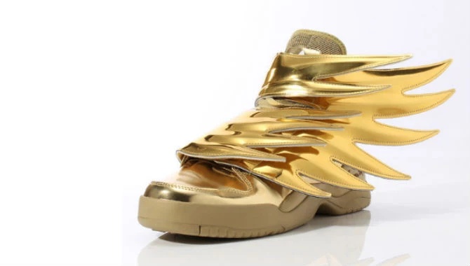 gold adidas with wings
