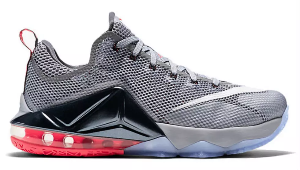 Nike LeBron 12 Low Wolf Grey/Black-Hot Lava