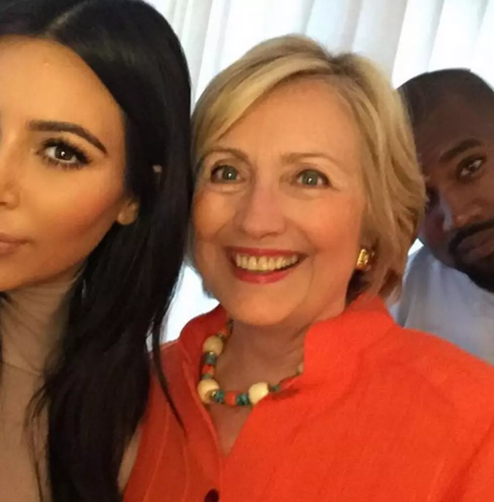 Kim Kardashian and Kanye West Take a Selfie With Hillary Clinton