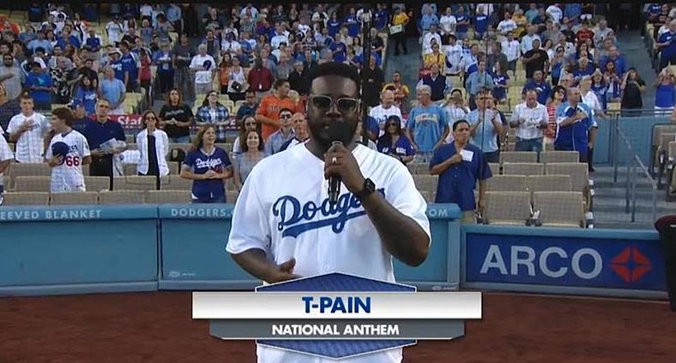 T-Pain Sings National Anthem at L.A. Dodgers Game