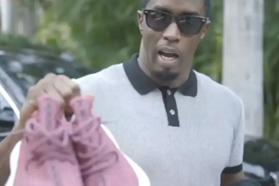 Diddy Customizes Yeezy Boosts to Support Breast Cancer Awareness Month