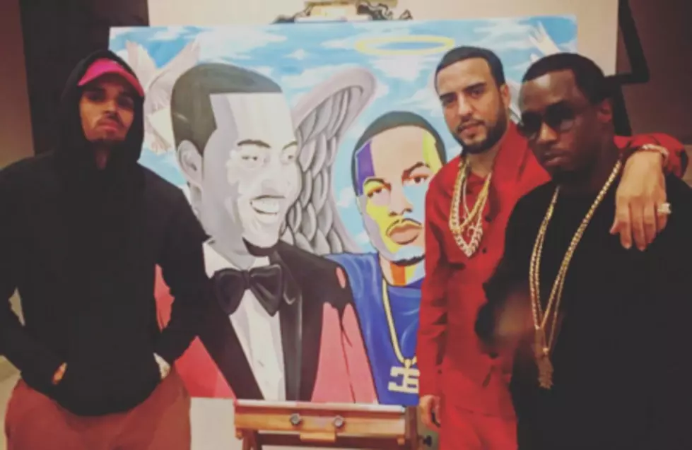 Chris Brown Painted a Portrait for French Montana's Birthday