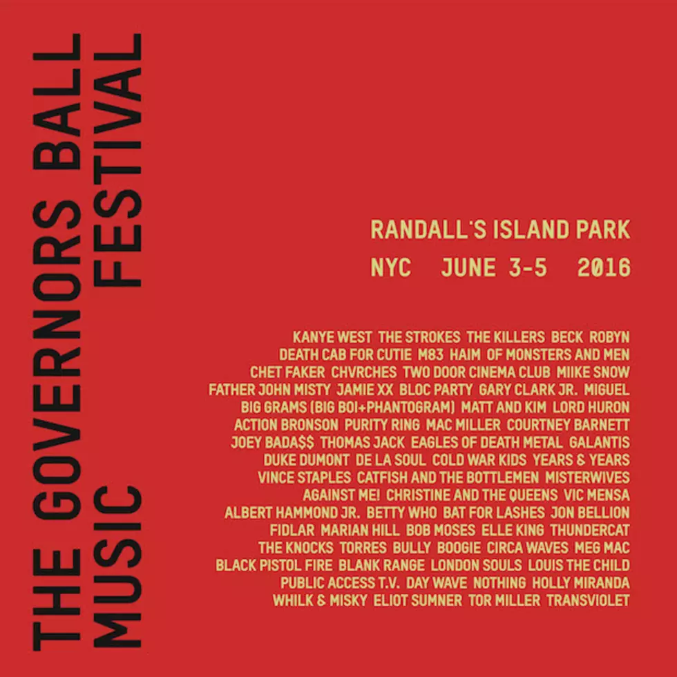 2016 Governors Ball Lineup Features Headliner Kanye West, Mac Miller, Vince Staples &#038; More