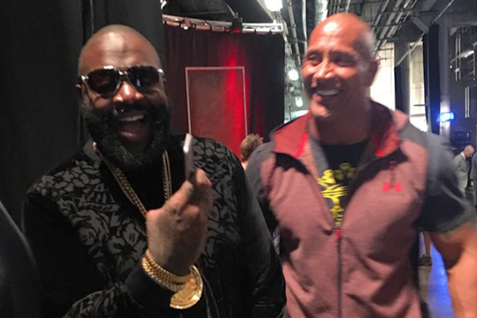 Rick Ross Joins The Rock on &#8216;WWE&#8217;s Monday Night Raw&#8217;
