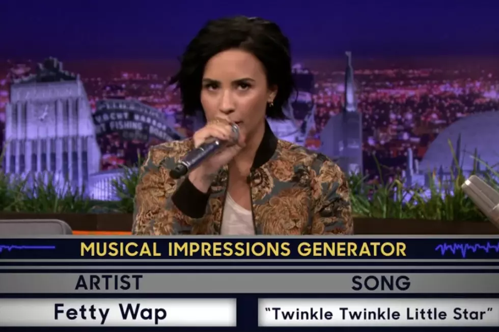 Singer Demi Lovato Impersonates Fetty Wap on 'Tonight Show'