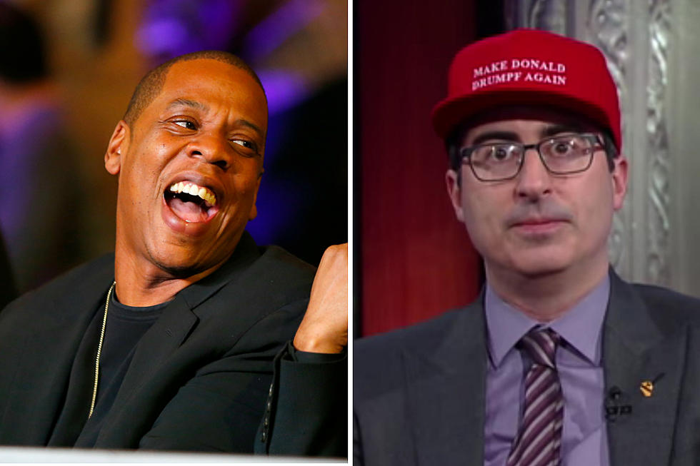 Jay Z Asks John Oliver for an Anti-Donald Trump Hat