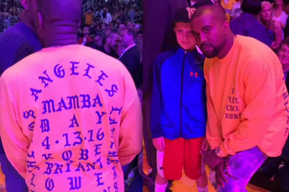 Kanye West Wears ‘I Feel Like Kobe’ T-Shirt for Kobe Bryant’s Final Game