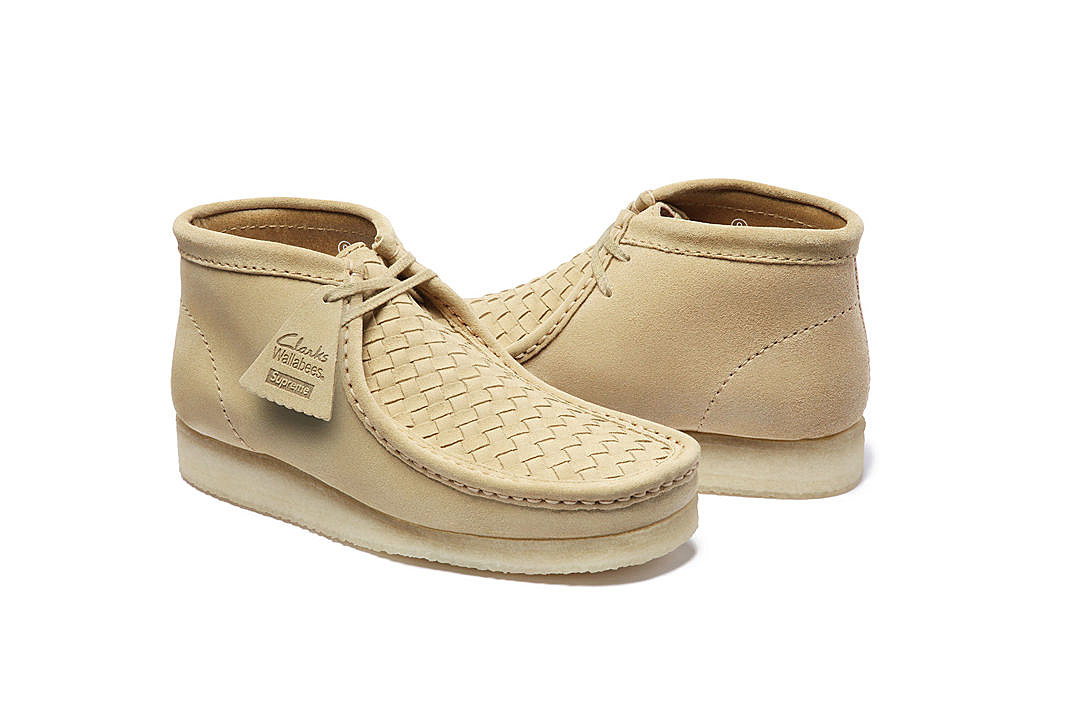 Supreme Teams Up With Clarks for New Woven Suede Wallabees 