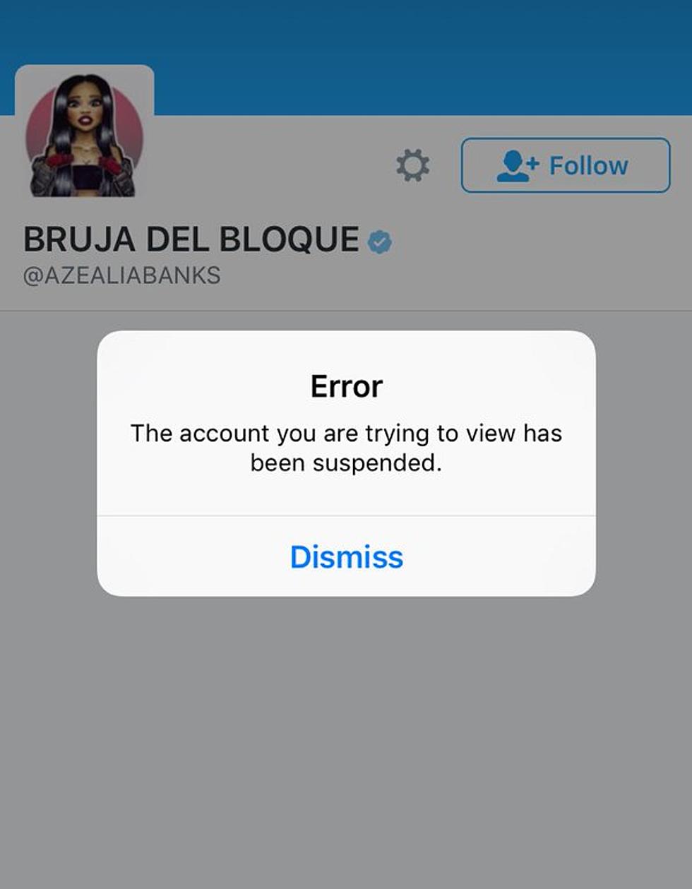 Azealia Banks&#8217; Twitter Account Gets Suspended