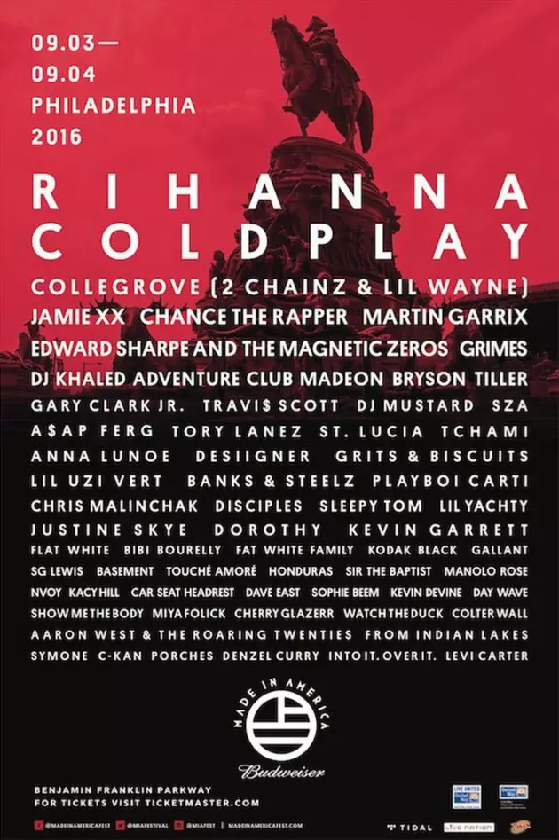 2 Chainz, Lil Wayne, Chance The Rapper and More to Headline Made in America 2016