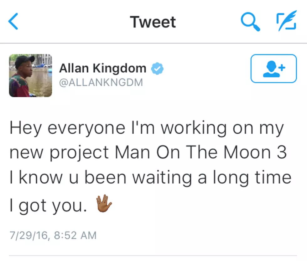 Allan Kingdom Says His Next Project Is ‘Man on the Moon 3,’ Kid Cudi Responds