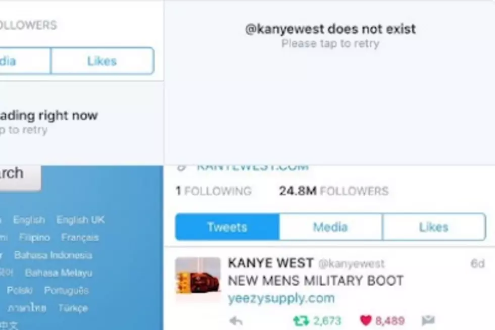 Kanye West&#8217;s Twitter Account Disappears Then Reappears