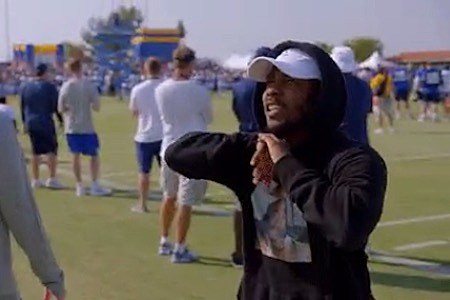 Kendrick Lamar And ScHoolboy Q Hit The Turf At Los Angeles Rams