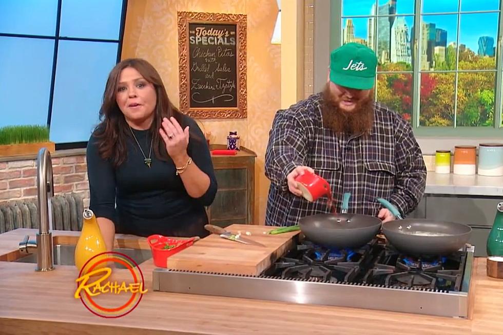 Action Bronson Shows Rachael Ray How to Make Explosive Crispy Chicken