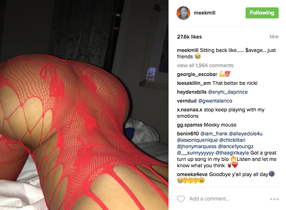 Meek Mill Posts What Looks Like a Thirst Trap of Nicki Minaj