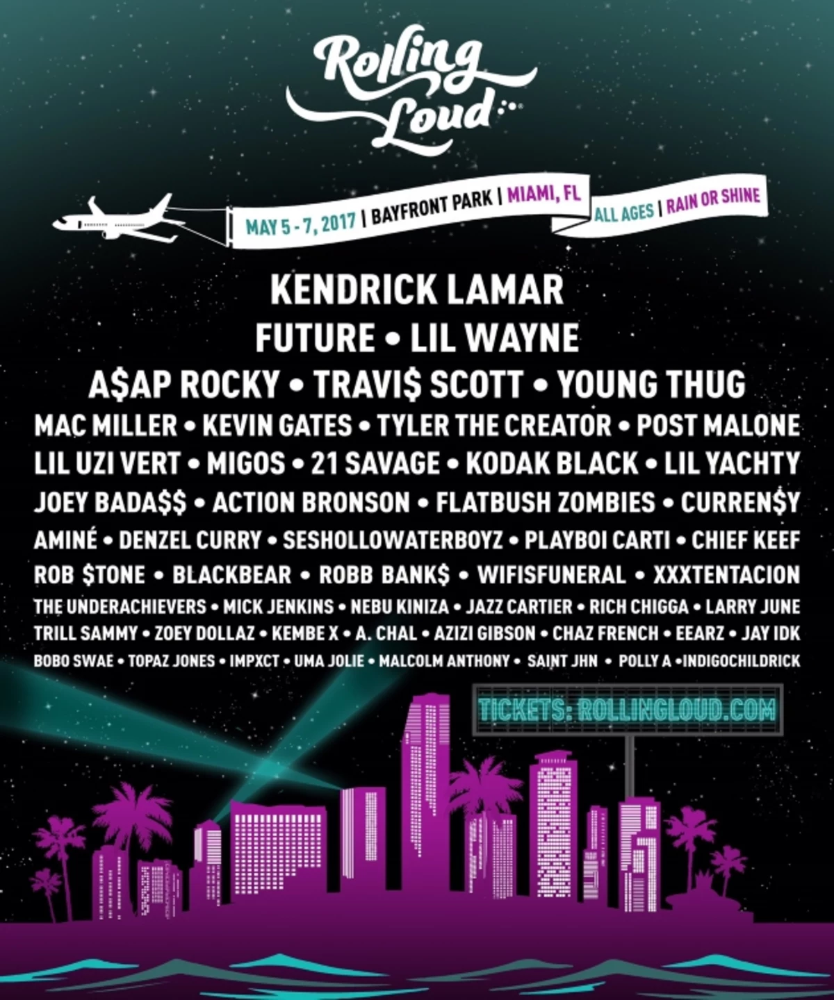 Kendrick Lamar, Lil Wayne and Future to Headline 2017 Rolling Loud ...