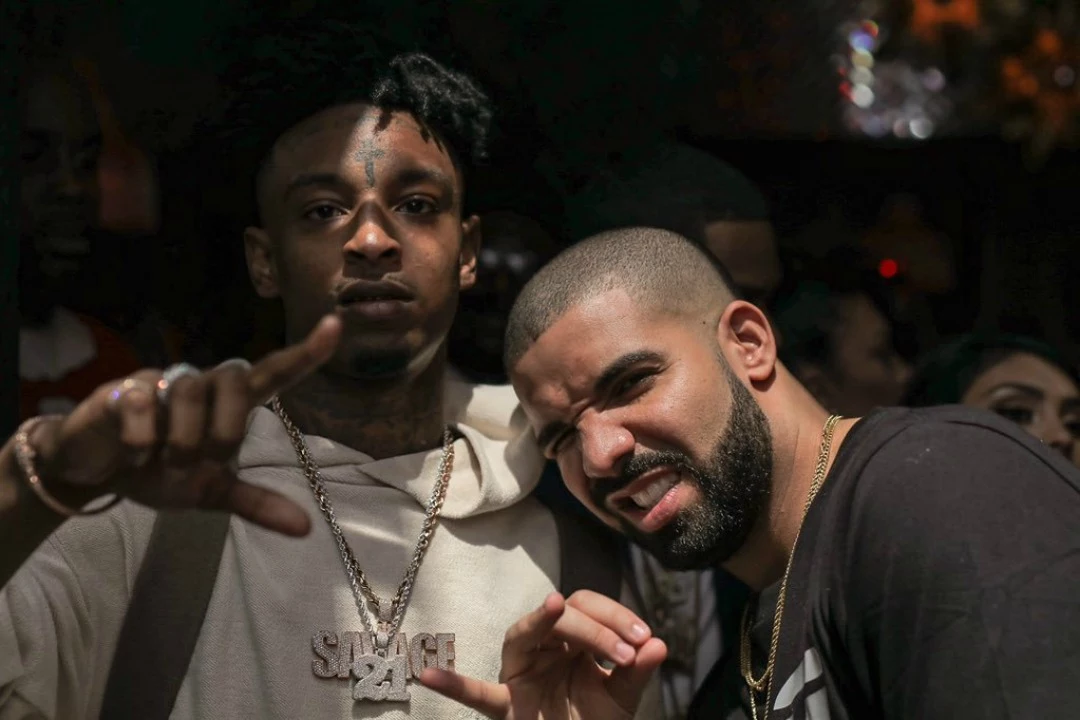 Hot Freestyle on X: 21 Savage shows off his OVO chain that he got