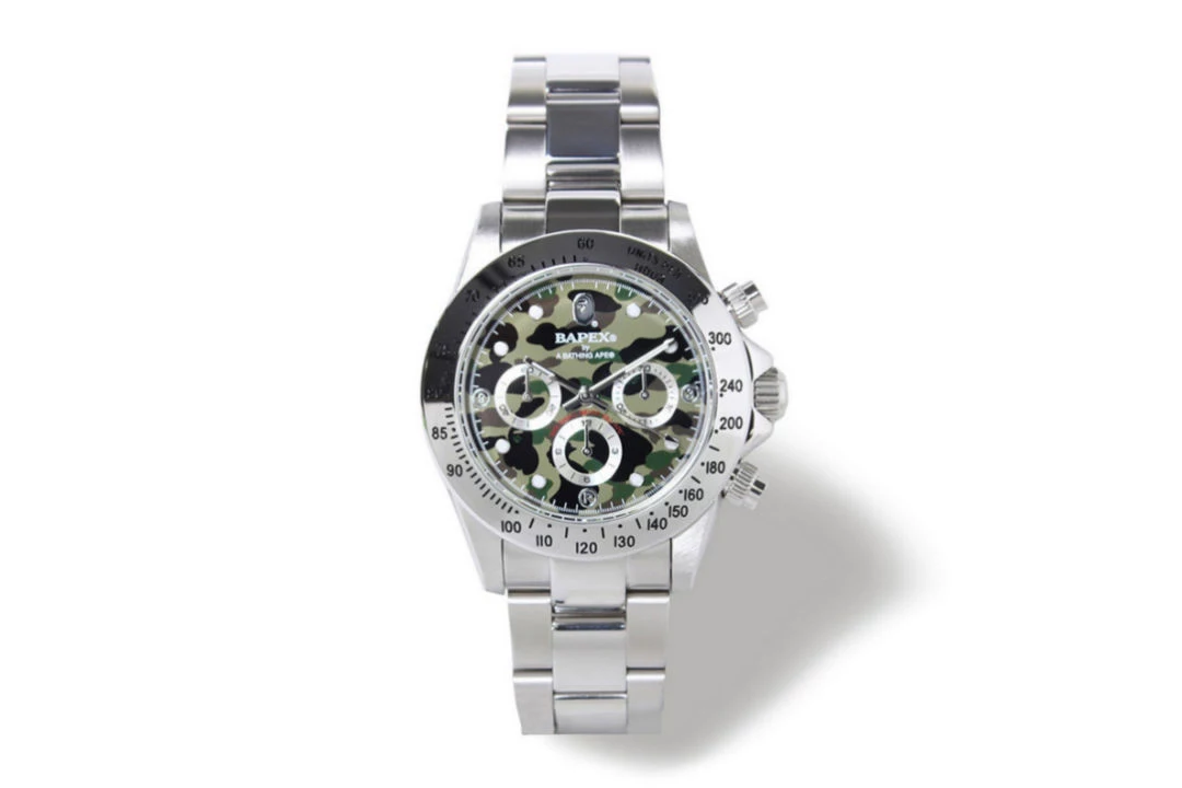 SASOM | accessories A Bathing Ape Vintage Type 2 Bapex Watch Silver Check  the latest price now!
