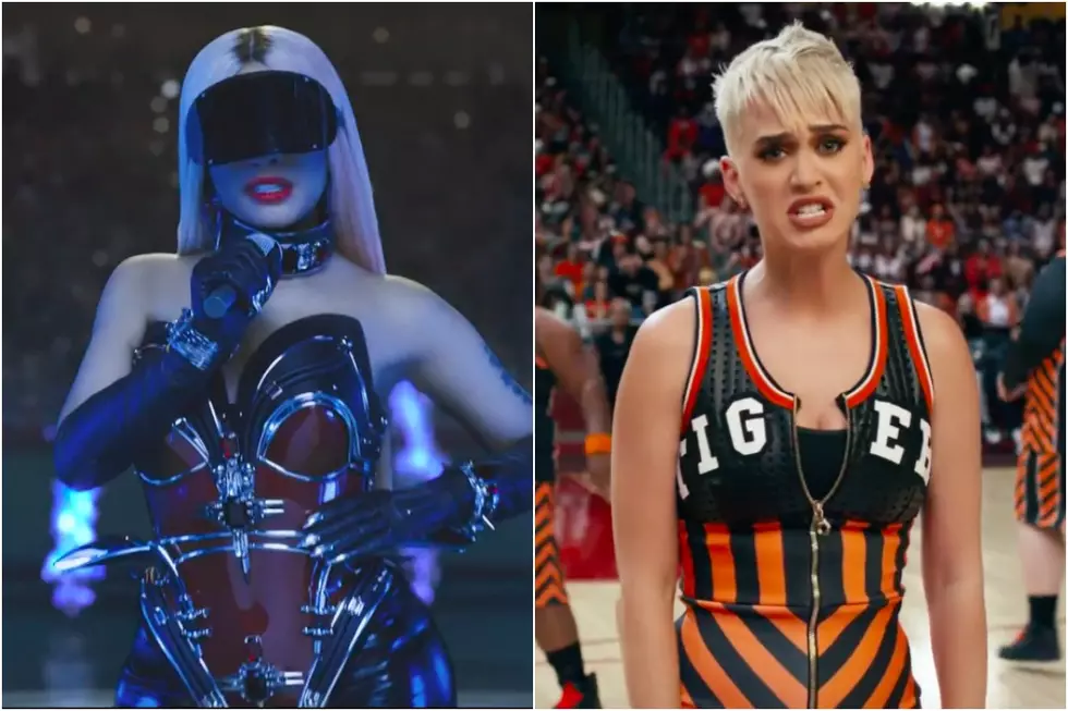 Nicki Minaj Performs at Halftime Show in Katy Perry’s “Swish Swish” Video