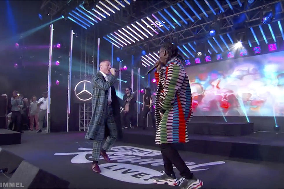 Macklemore and Offset Turn Up for 'Willy Wonka' Performance on ‘Jimmy Kimmel Live!’