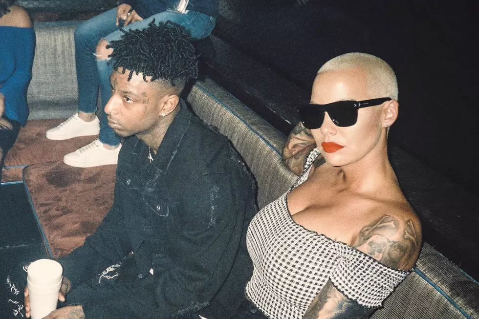 21 Savage Supports Girlfriend Amber Rose at 2017 SlutWalk