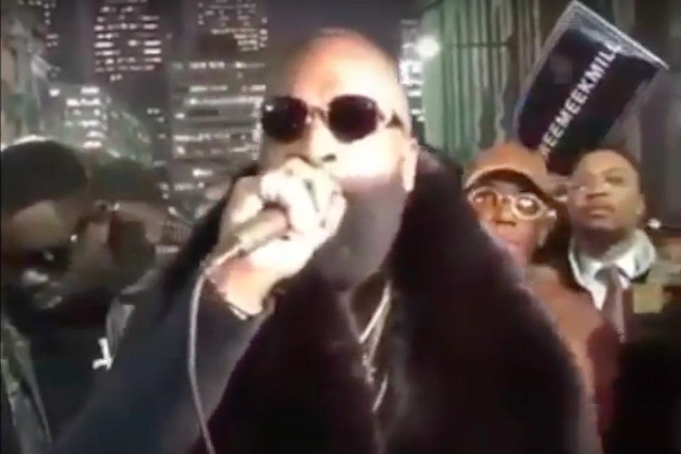 Rick Ross, PnB Rock and More Unite at Rally for Meek Mill in Philadelphia