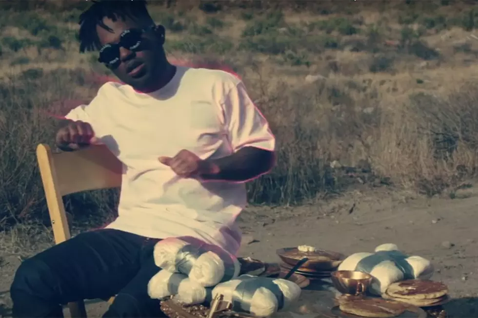Madeintyo Eats Pancakes in Middle of Nowhere in ''Depends'' Video
