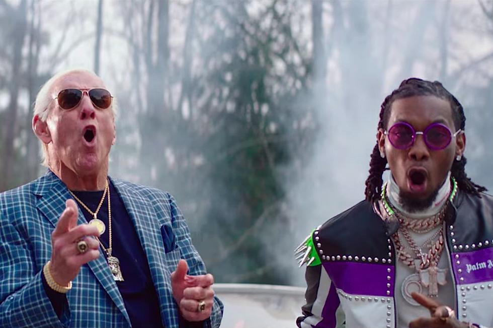 Offset, 21 Savage and Metro Boomin Flex With the Legend Himself in “Ric Flair Drip” Video