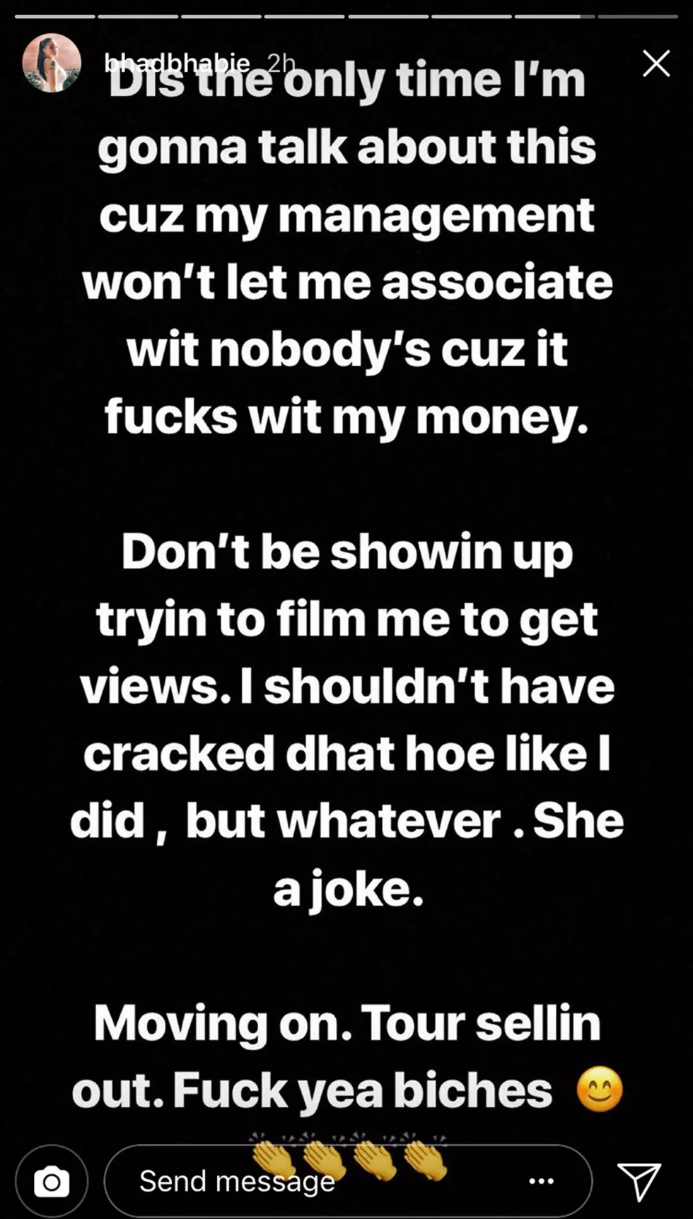 @bhadbhabie via Instagram