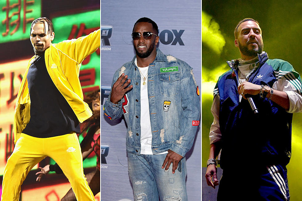 Diddy Turns Up With Chris Brown and French Montana at His Family 
