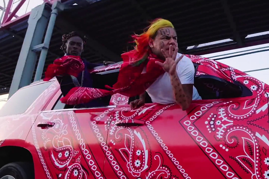 6ix9ine Rides Around in Bandana-Wrapped SUV in "Tati" Video - XXL