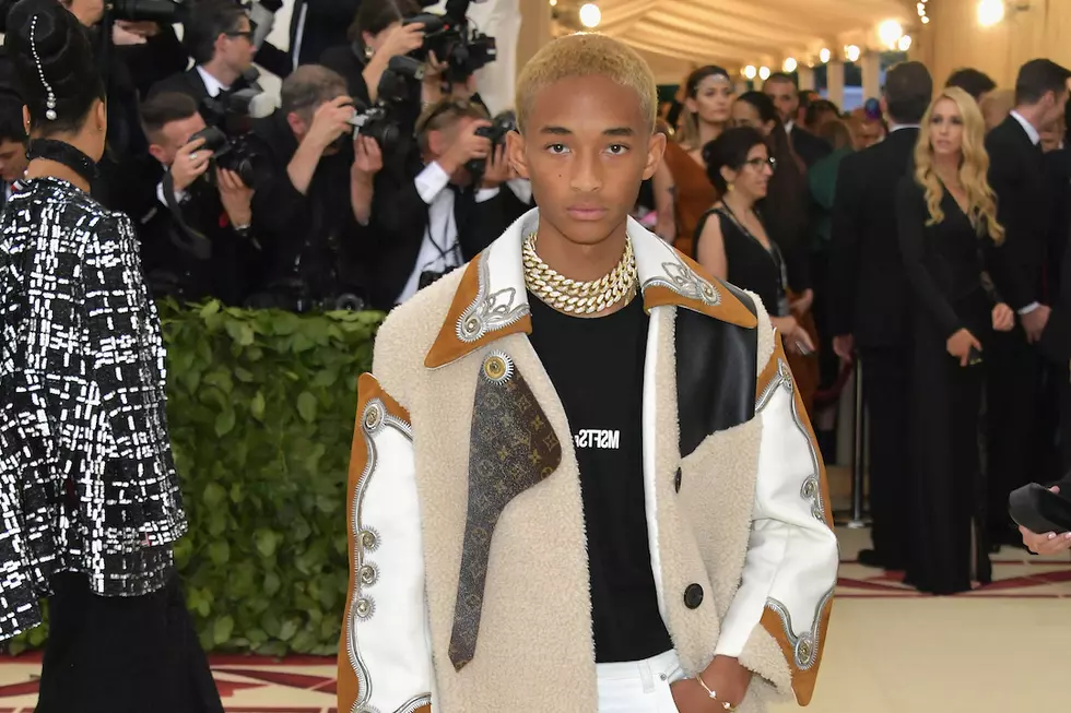 Jaden Smith Brings His &#8220;Icon&#8221; Gold Plaque With Him to 2018 Met Gala
