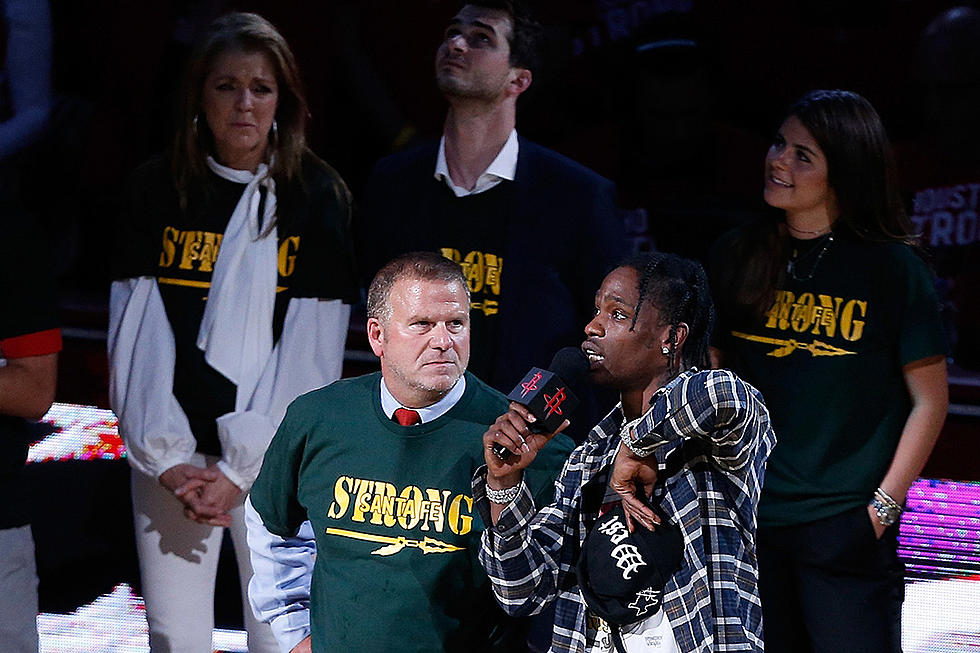 Travis Scott Honors Texas School Shooting Survivors at Houston Rockets Game