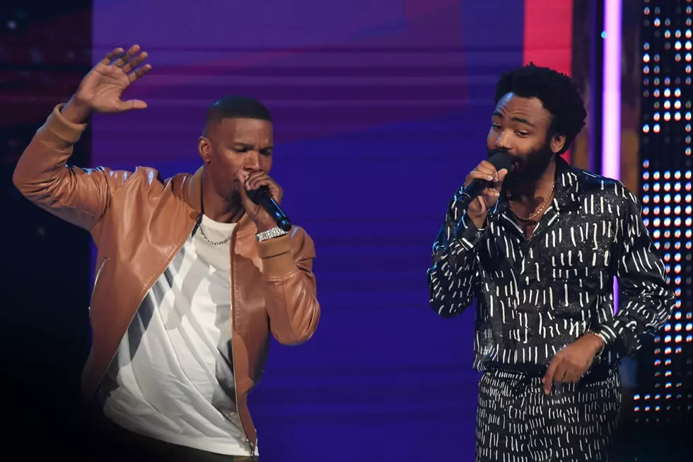Childish Gambino Performs Snippet of “This Is America” With Jamie Foxx at 2018 BET Awards