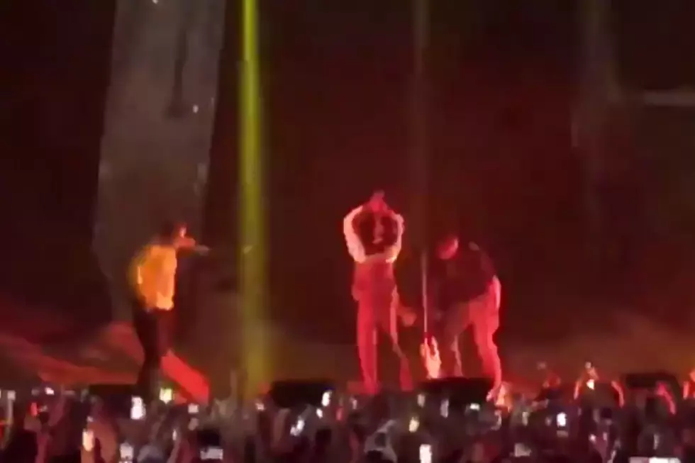 Post Malone, 21 Savage and Wrestler The Undertaker Smash Guitars During Performance of “Rockstar”