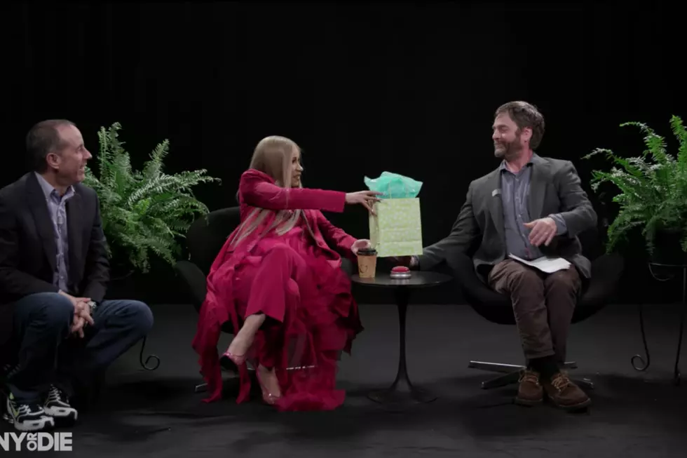 Cardi B Gets a Onesie From Actor Zach Galifianakis on ‘Between Two Ferns’