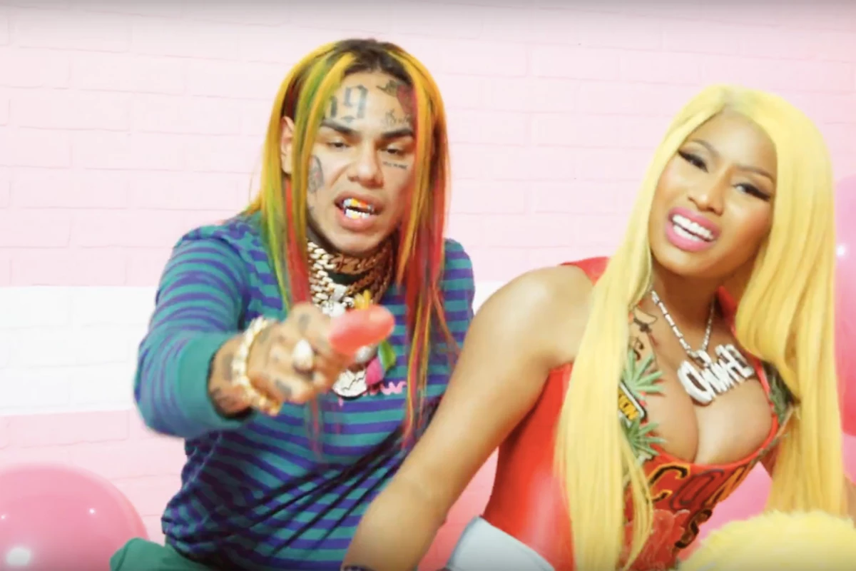 6ix9ine Nicki Minaj And Murda Beatz Drop Colorful Fefe Video Xxl