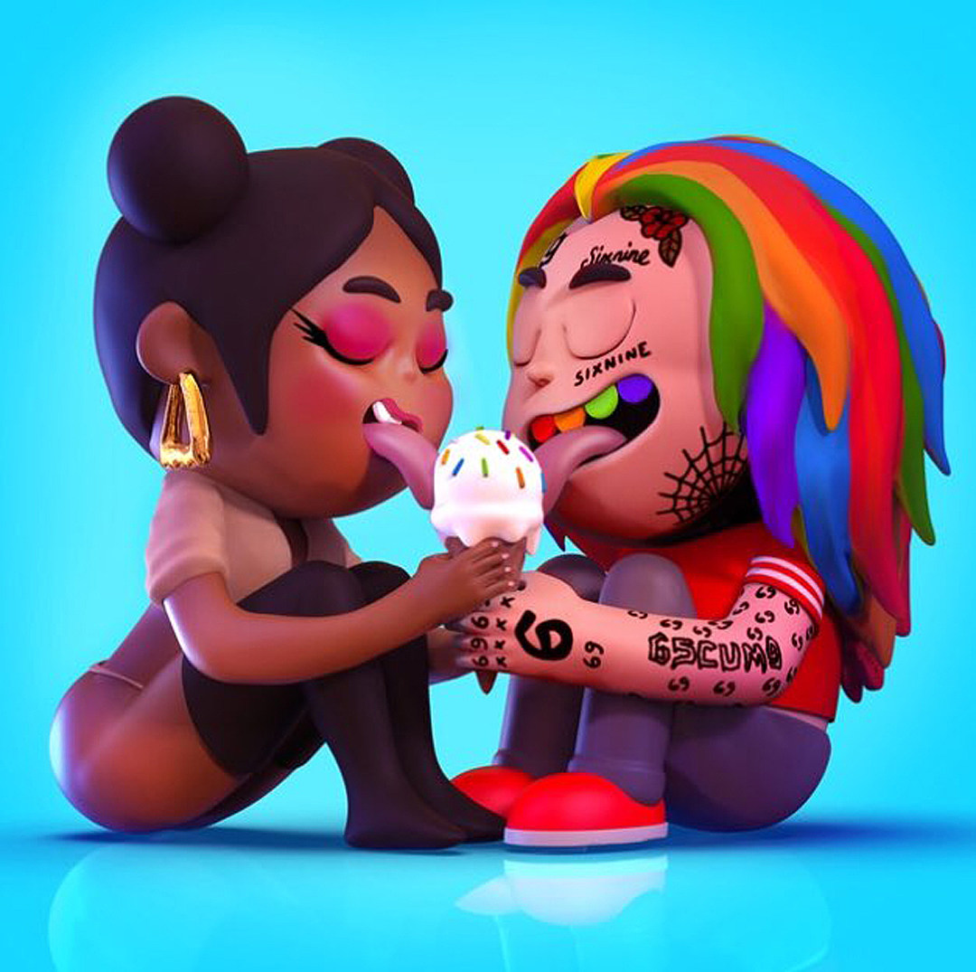 6ix9ine Nicki Minaj And Murda Beatz Drop Colorful Fefe - 