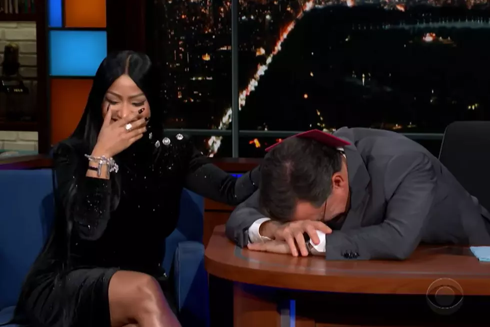 Nicki Minaj Freestyles About Stephen Colbert on &#8216;The Late Show&#8217;
